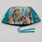 Princess Jasmine & Raja Tiger with Teal Fabric